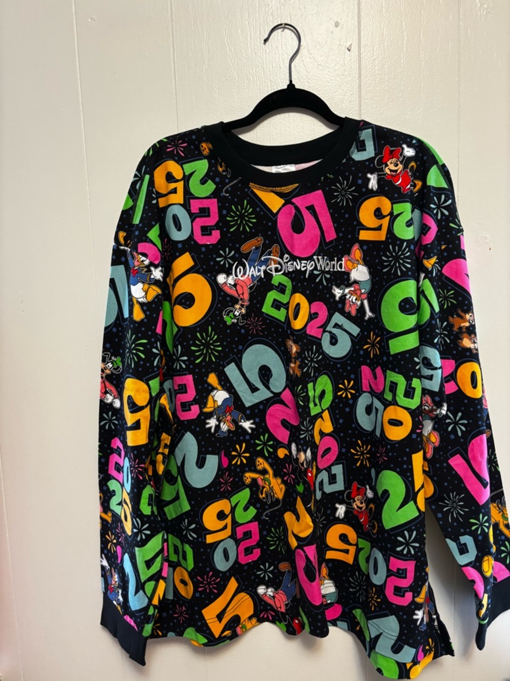 NWT 2025 Disney World Black Neon Multicolor